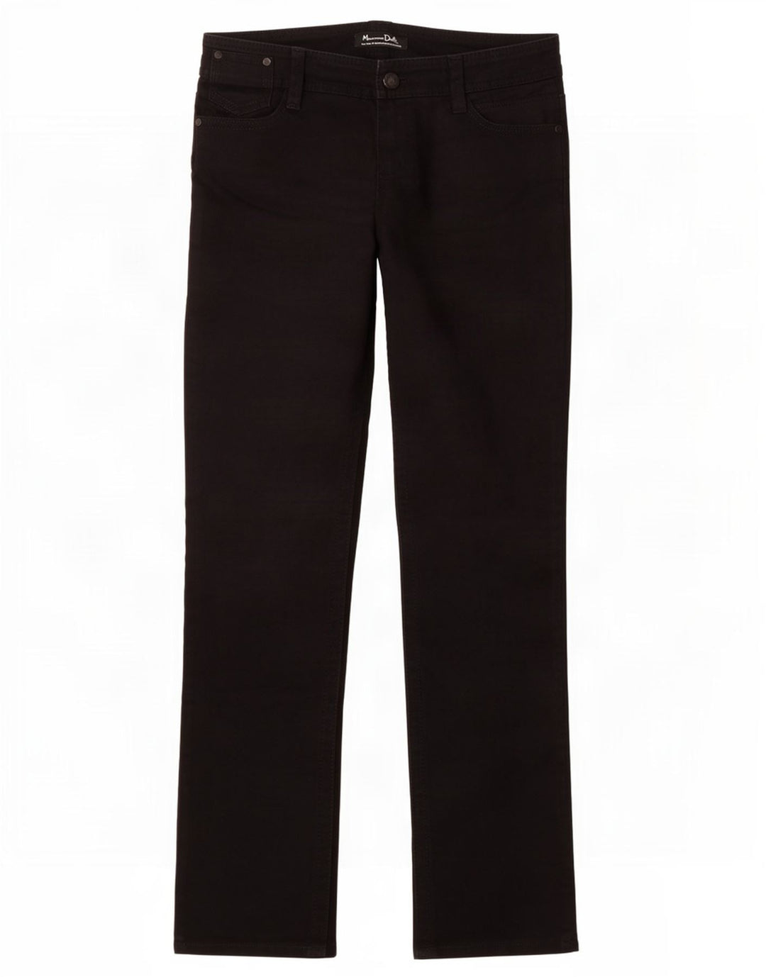Massimo Dutti Jean Slim Femme EU 40 Moyen W30 L30 Coton Noir