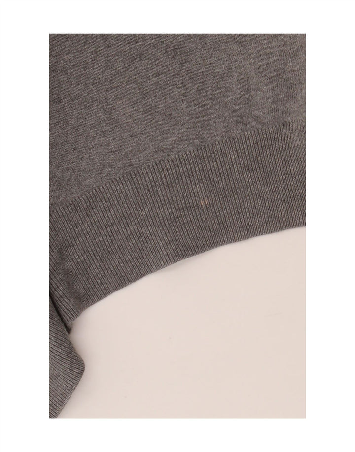 POLO RALPH LAUREN Pull Col V Homme Gris Moyen Coton