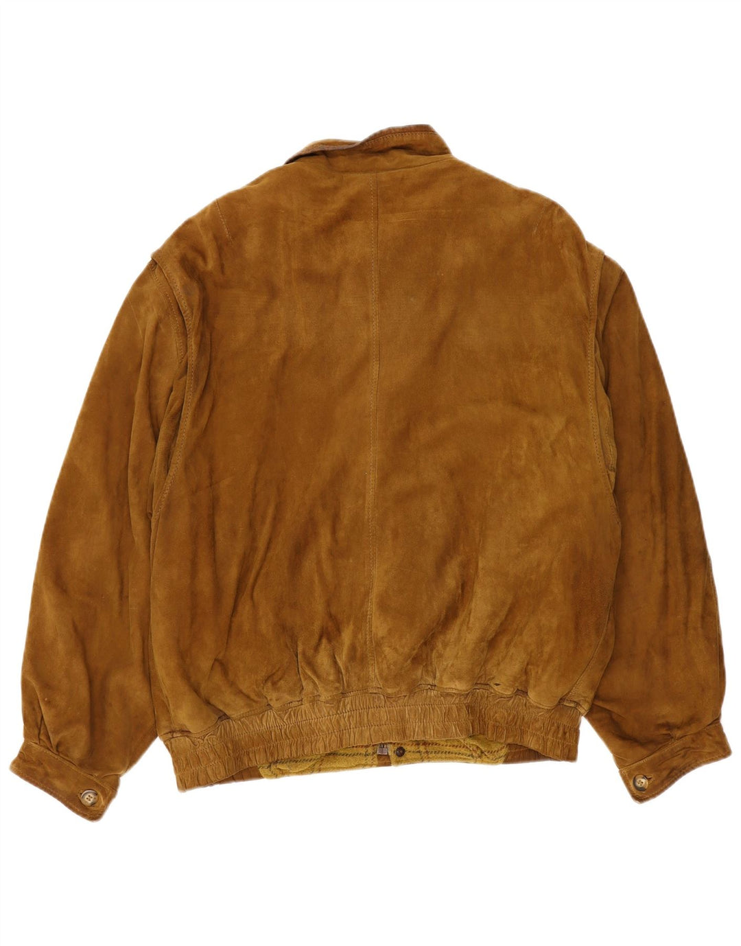Veste Bomber En Daim Vintage Homme IT 52 XL Beige