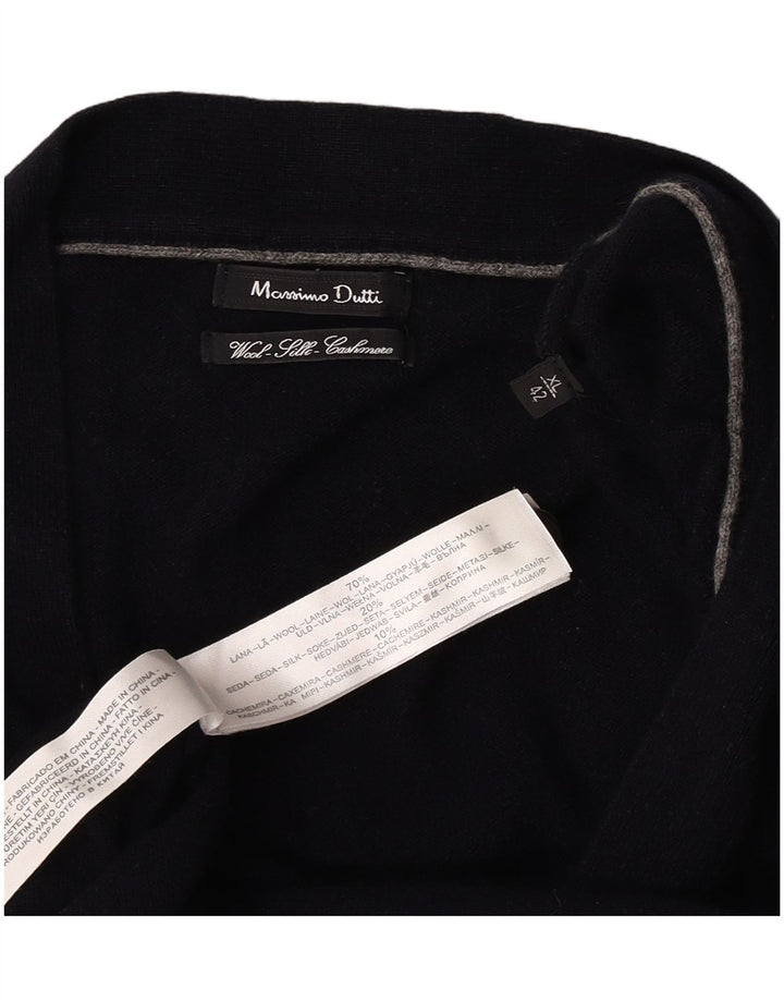 Massimo Dutti Cardigan Homme Pull XL Bleu Marine Laine
