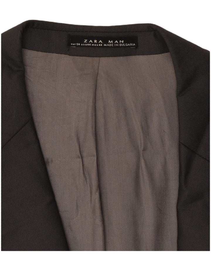 ZARA Veste blazer à 2 boutons pour homme EU 54 XL Gris