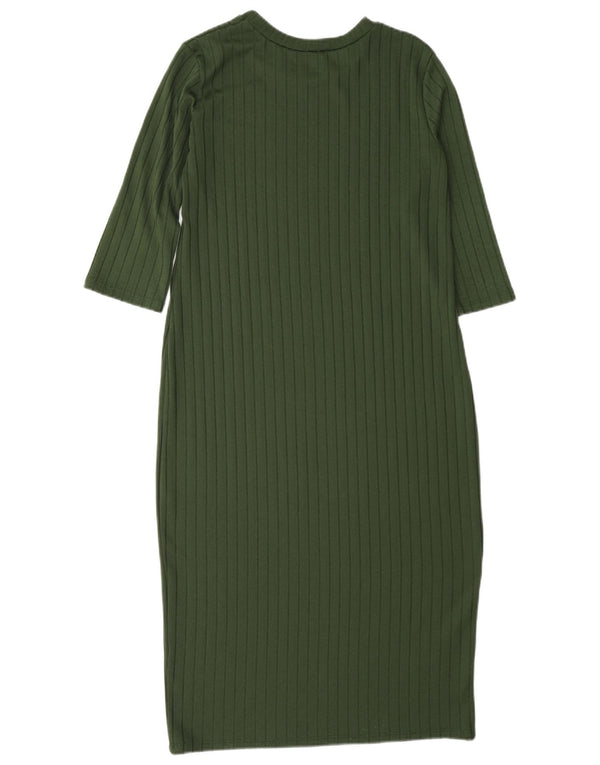 Zara Robe pull à manches 3/4 pour femme UK 12 Vert moyen