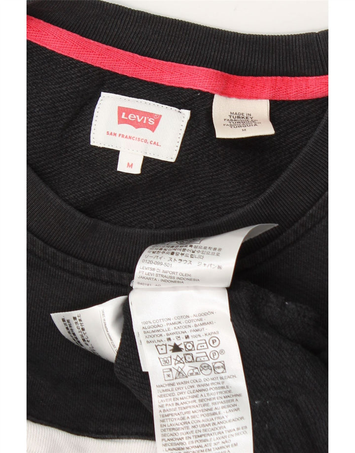 Levi's Sweatshirt Graphic Sweatshirt Jumper Homme Noir Moyen Colorblock Coton