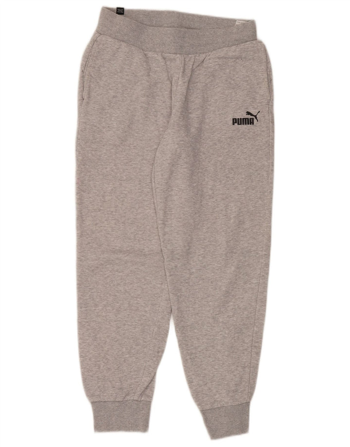 PUMA Pantalon de survêtement pour femme Joggers UK 10 Small Gris Moucheté Coton