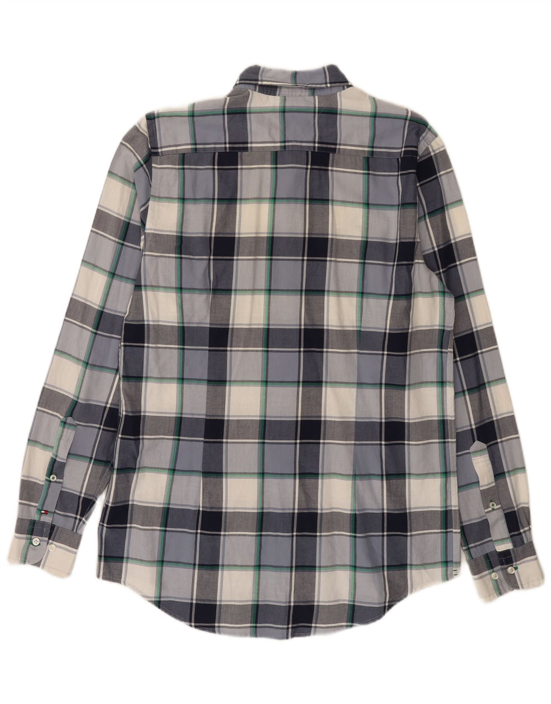 Tommy Hilfiger Chemise Slim Fit pour Homme en Coton à Carreaux Bleu Large