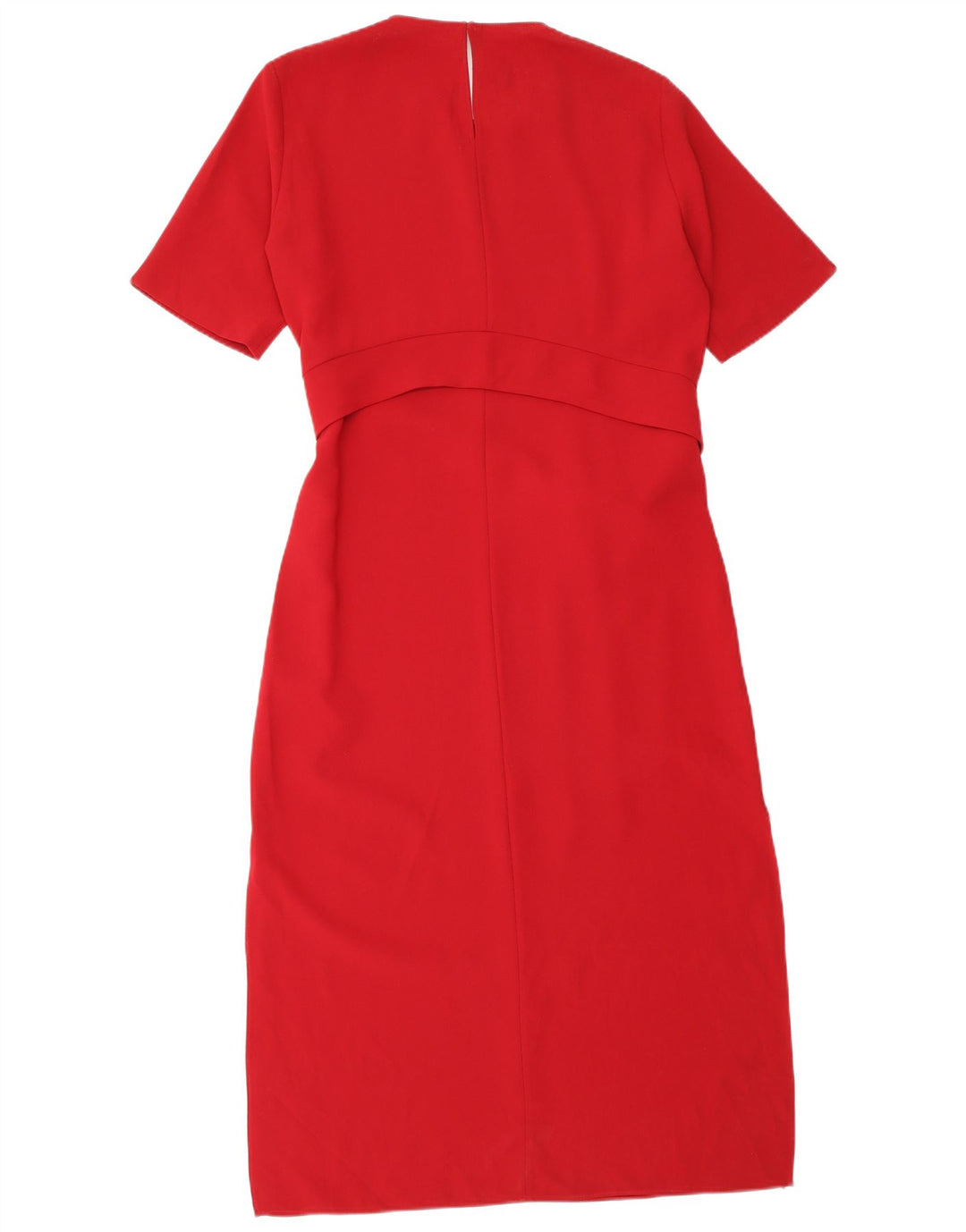 Zara Robe Maxi Femme UK 44 Polyester Rouge Moyen