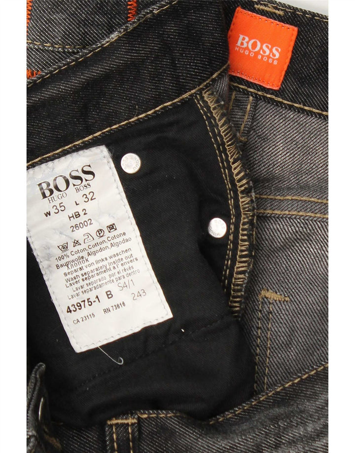 Hugo Boss Jean droit W35 L32 gris coton homme