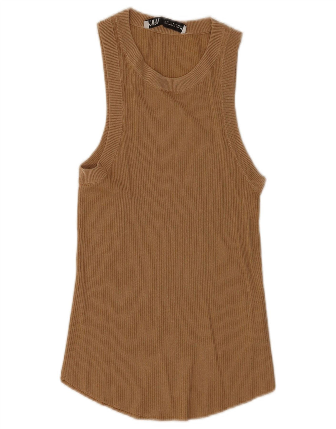 Zara Femme Débardeur UK 12 Marron Moyen Polyester