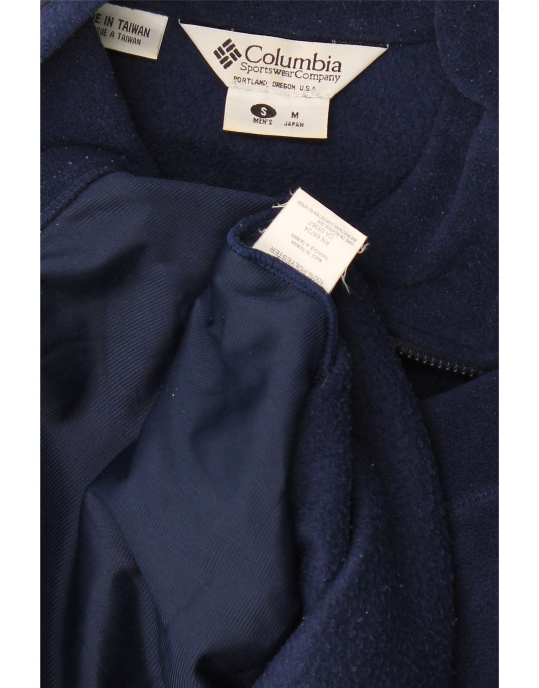 Columbia Veste polaire coupe ample pour homme UK 36 Small Bleu marine Polyester