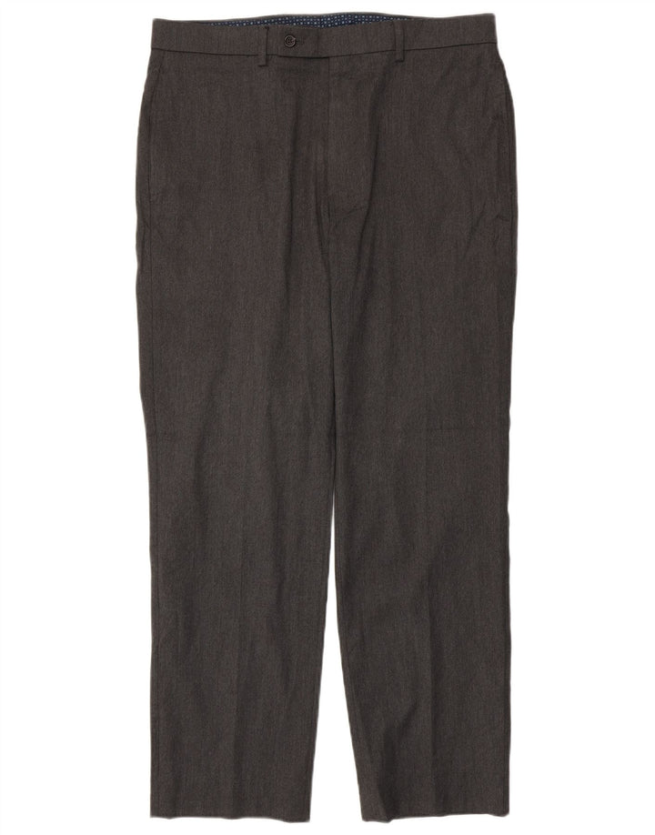 RALPH LAUREN Pantalon de Costume Droit Homme W33 L32 Gris Polyester
