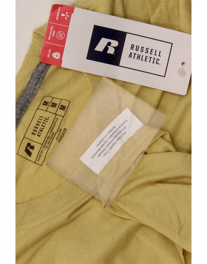 Russell Athletic T-Shirt Homme Jaune Moyen Coton