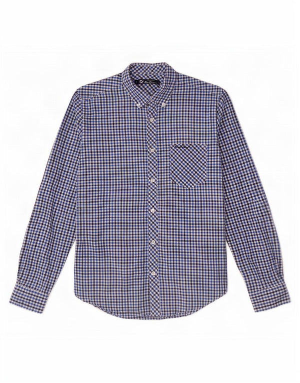 Ben Sherman Chemise Homme Petit Bleu Marine Vichy Coton