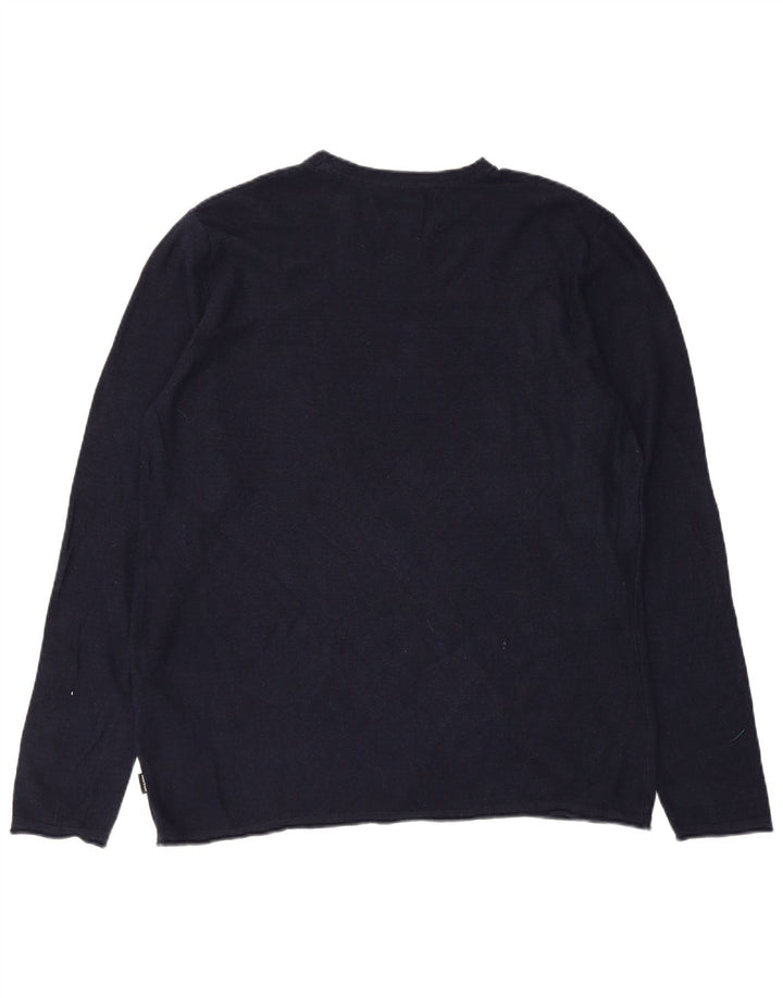 Jack & Jones Haut à manches longues pour homme en coton bleu marine Large