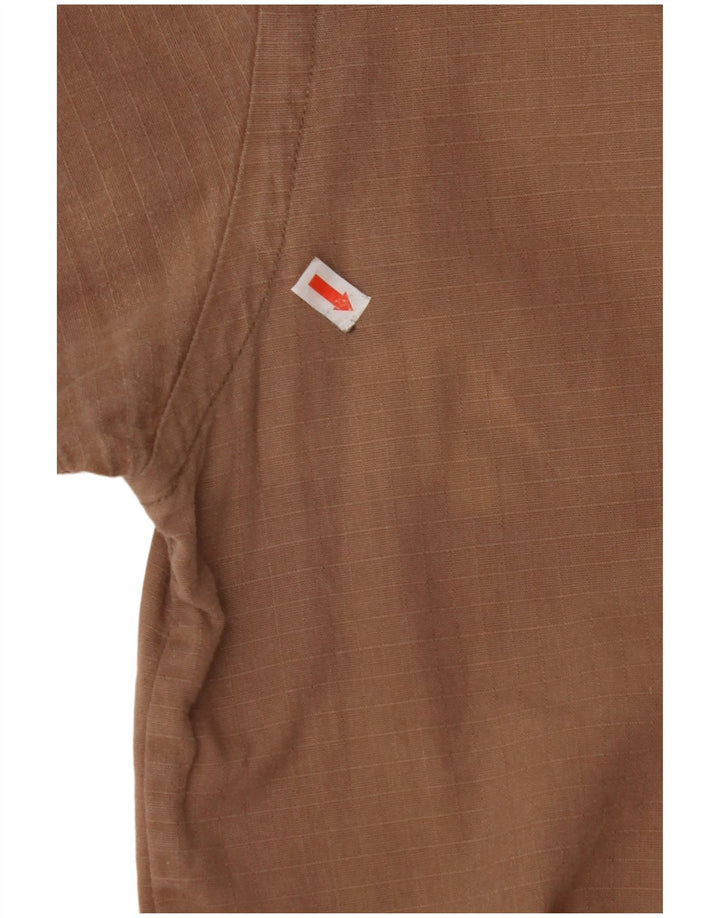 JEEP Chemise à manches courtes pour homme XL en coton à carreaux marron