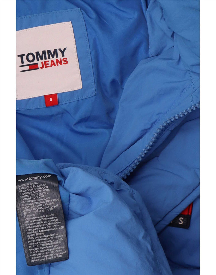 Tommy Hilfiger Manteau rembourré à capuche pour homme UK 36 Petit Bleu Polyamide