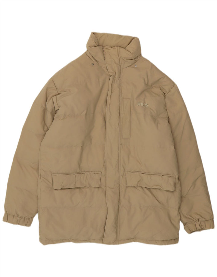 Fila Manteau rembourré pour homme UK 40 Large Beige Nylon