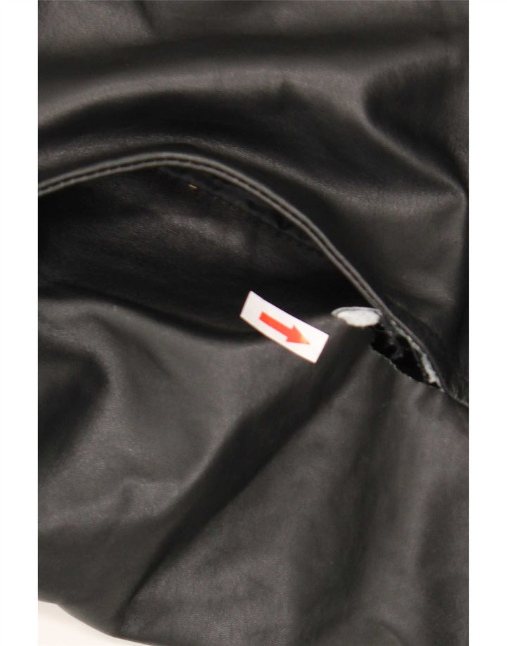 veste en peau de mouton homme vintage UK 42 XL Cuir noir