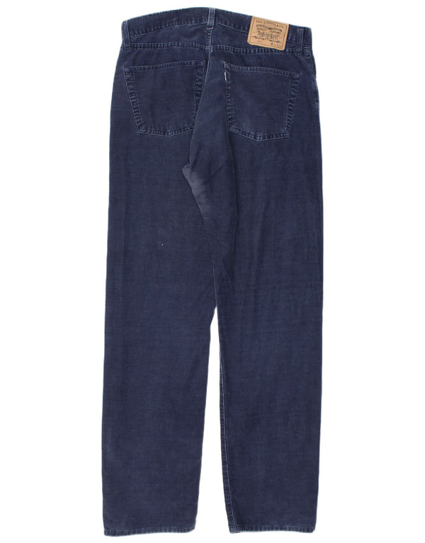Levi's Pantalon Droit 517 Velours Côtelé Homme Bleu Marine W34 L34 Coton