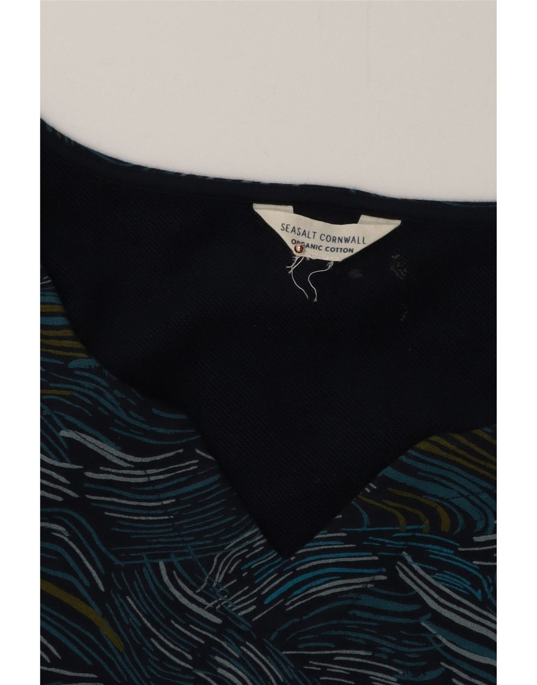 SEASALT CORNWALL Robe droite à motif abstrait pour femme UK 16 Large Bleu