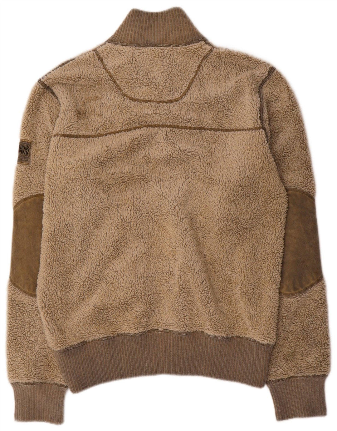 Think Pink Veste polaire pour homme UK 38 Acrylique beige moyen