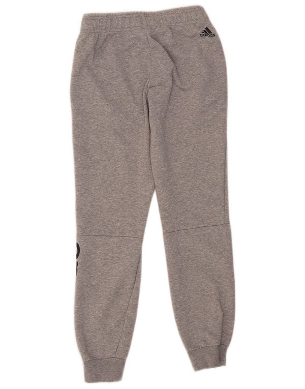 Adidas Pantalon de survêtement graphique pour femme Joggers UK 8/10 Petit gris moucheté
