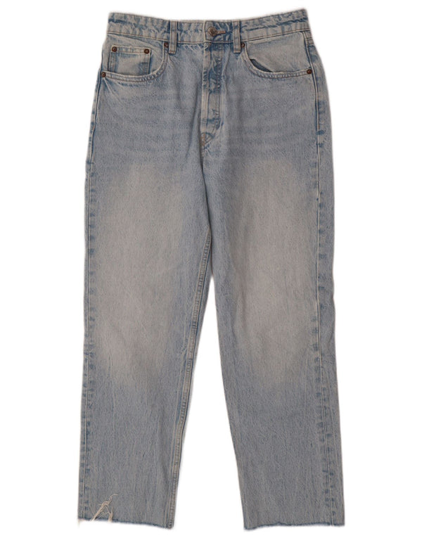 ZARA Womens Cropped Jeans EU 38 Small W28 L25 Blue Cotton