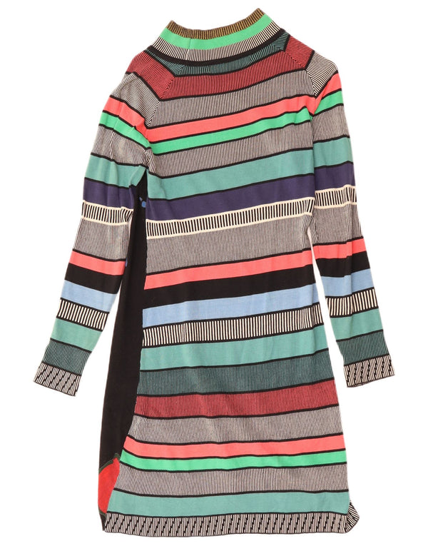 DESIGUAL Robe pull à manches longues pour femme UK 42 Medium Multicolore Floral