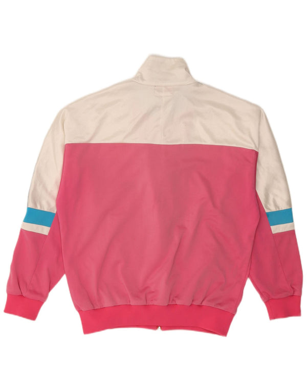 Asics Veste de survêtement graphique pour femme UK 18 XL Rose Colourblock