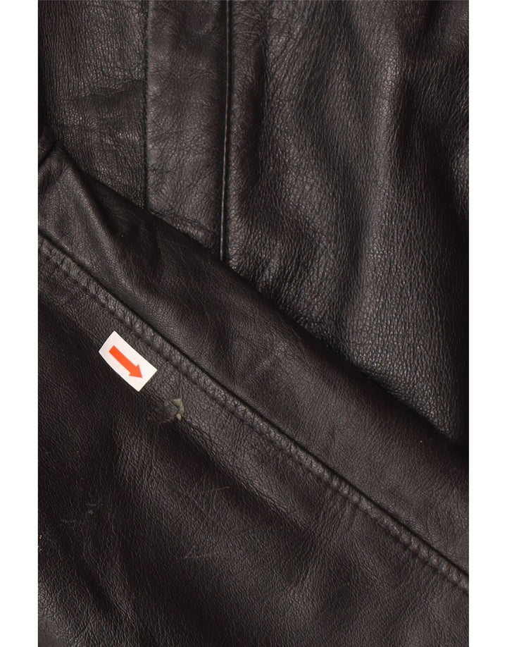 veste en cuir homme vintage IT 50 Grand Noir