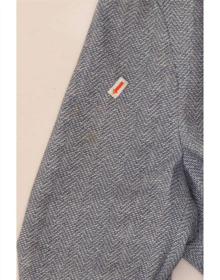 Zara Veste Blazer 2 Boutons Homme EU 48 Bleu Moyen Coton