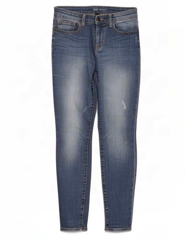 Gap Jean skinny legging vieilli pour femme UK 12 Medium W32 L29 Bleu Coton