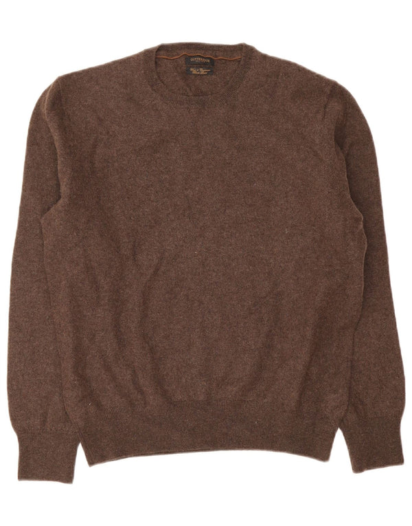 Gutteridge Pull à col rond pour femme UK 18 XL Laine marron