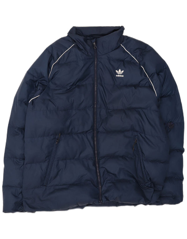 Adidas Veste rembourrée pour homme UK 42 XL Bleu marine Polyester