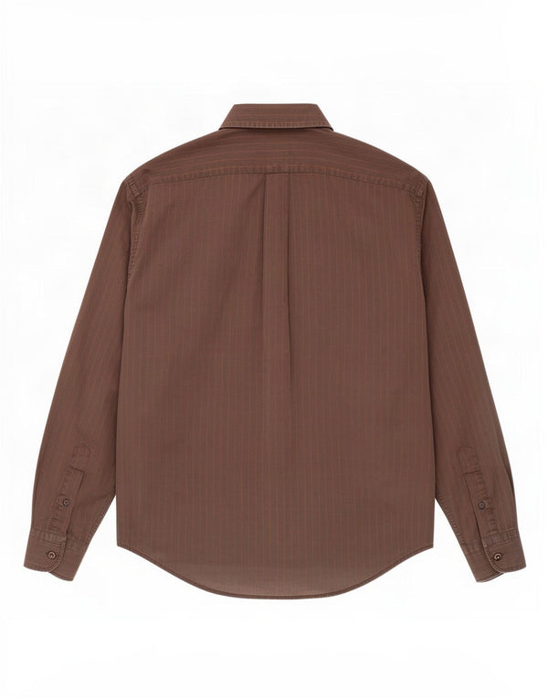 Harmont & Blaine Chemise homme XL en coton à fines rayures marron