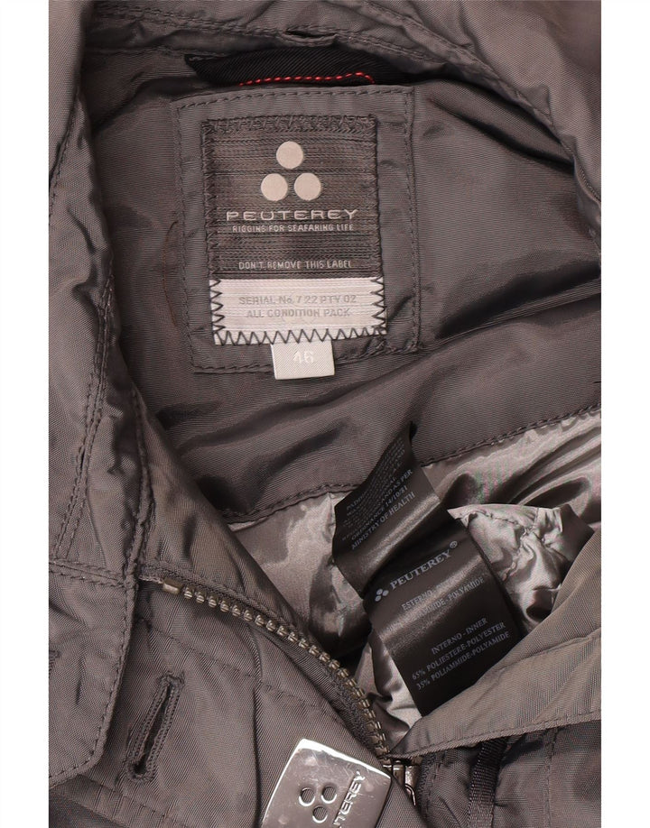 PEUTEREY Veste matelassée ceinturée IT 46 Large Gris Polyamide Classique