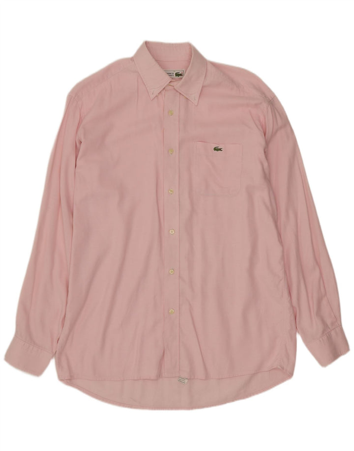 LACOSTE Chemise Homme Taille 40 Coton Rose Moyen