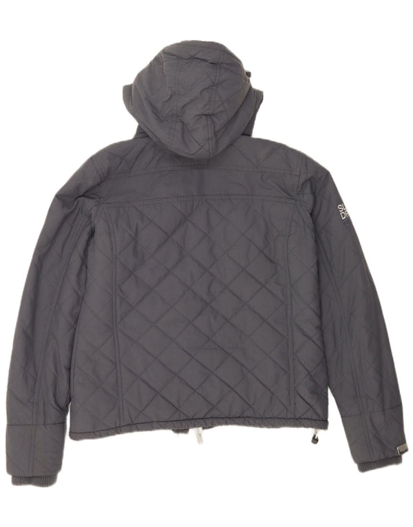 Superdry Veste coupe-vent à capuche Windcheater pour femme UK 40 Large Gris