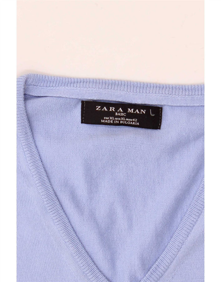Zara Débardeur Gilet Homme XL Bleu