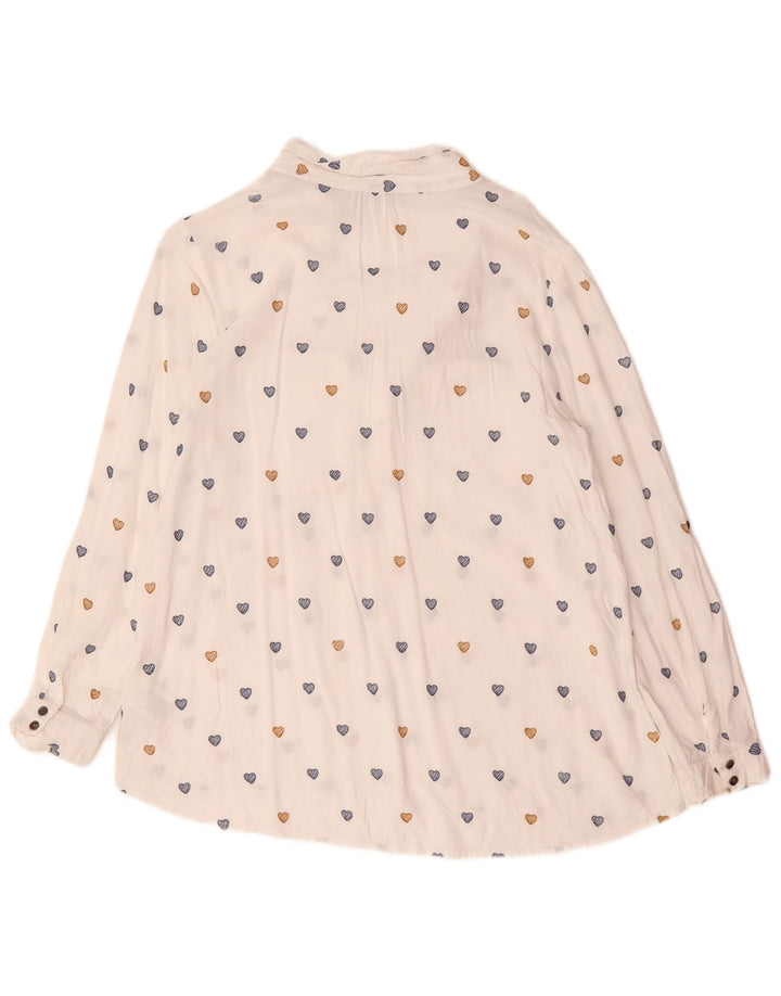 White Stuff Chemisier à manches longues à motif abstrait pour femme UK 14 Large