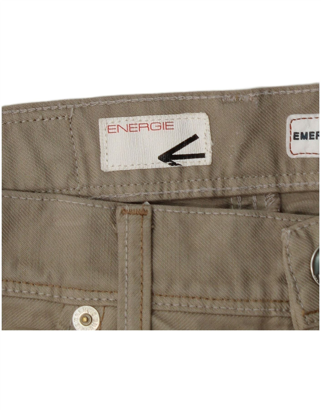ENERGIE Pantalon décontracté droit Emerson W33 L32 en coton beige pour homme