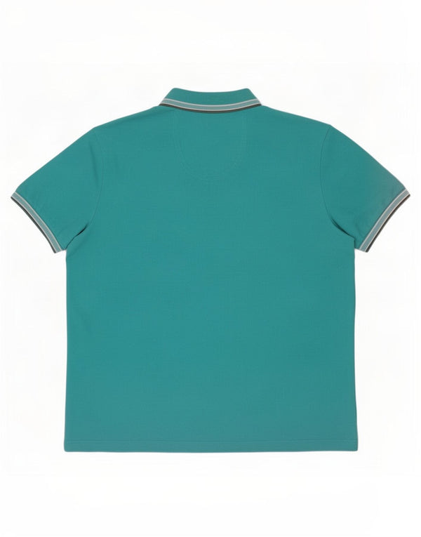 Hugo Boss Polo Homme 3XL Coton Rayé Turquoise