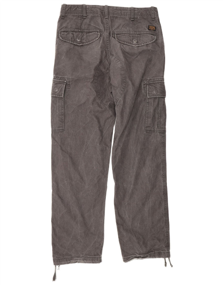 Superdry Pantalon Cargo Droit W30 L32 Gris Coton Homme