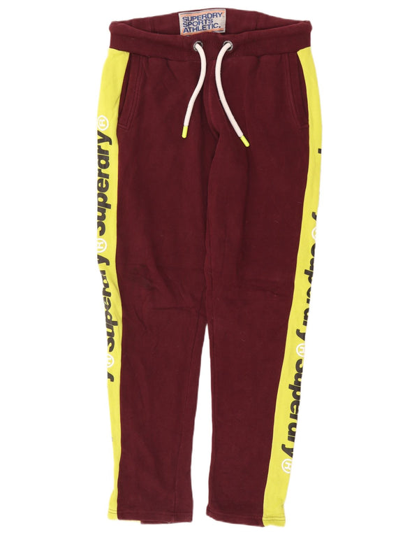 Superdry Pantalon De Survêtement Graphique Homme Bordeaux Moyen Colourblock