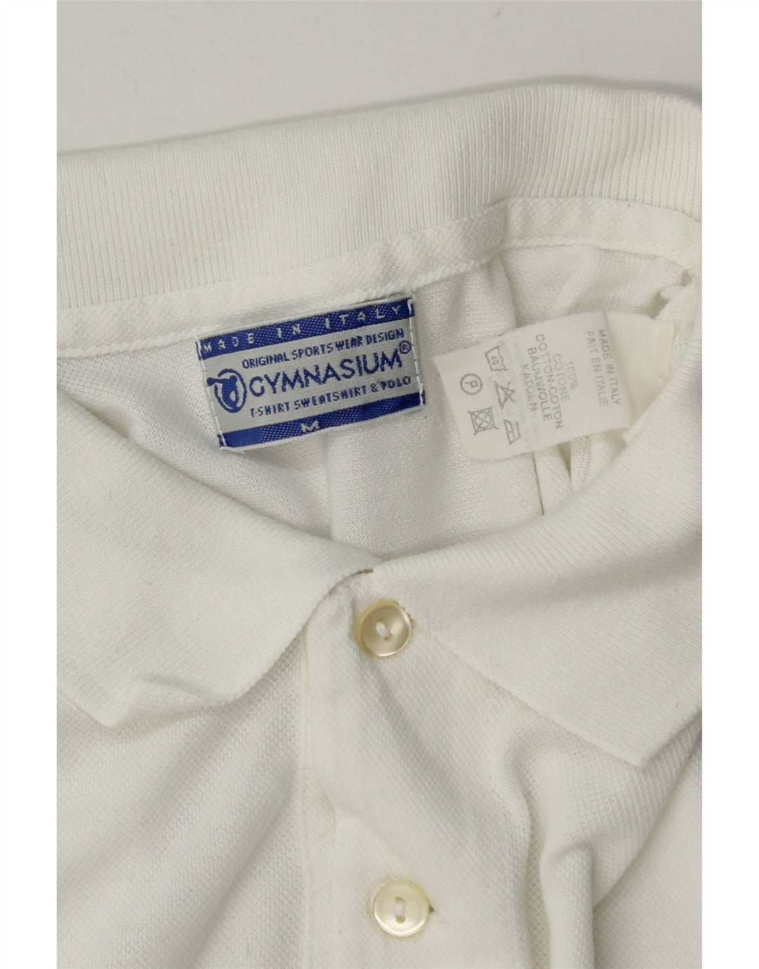 Polo Gymnasium Homme Blanc Moyen Coton