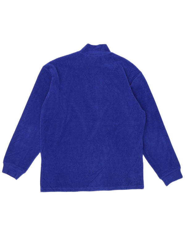 Fila Pull polaire à col zippé pour homme IT 48 Bleu moyen Polyester