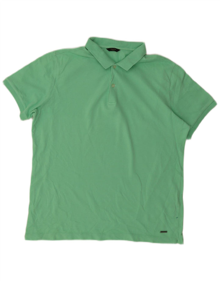 MASSIMO DUTTI Polo Homme Grand Vert Coton