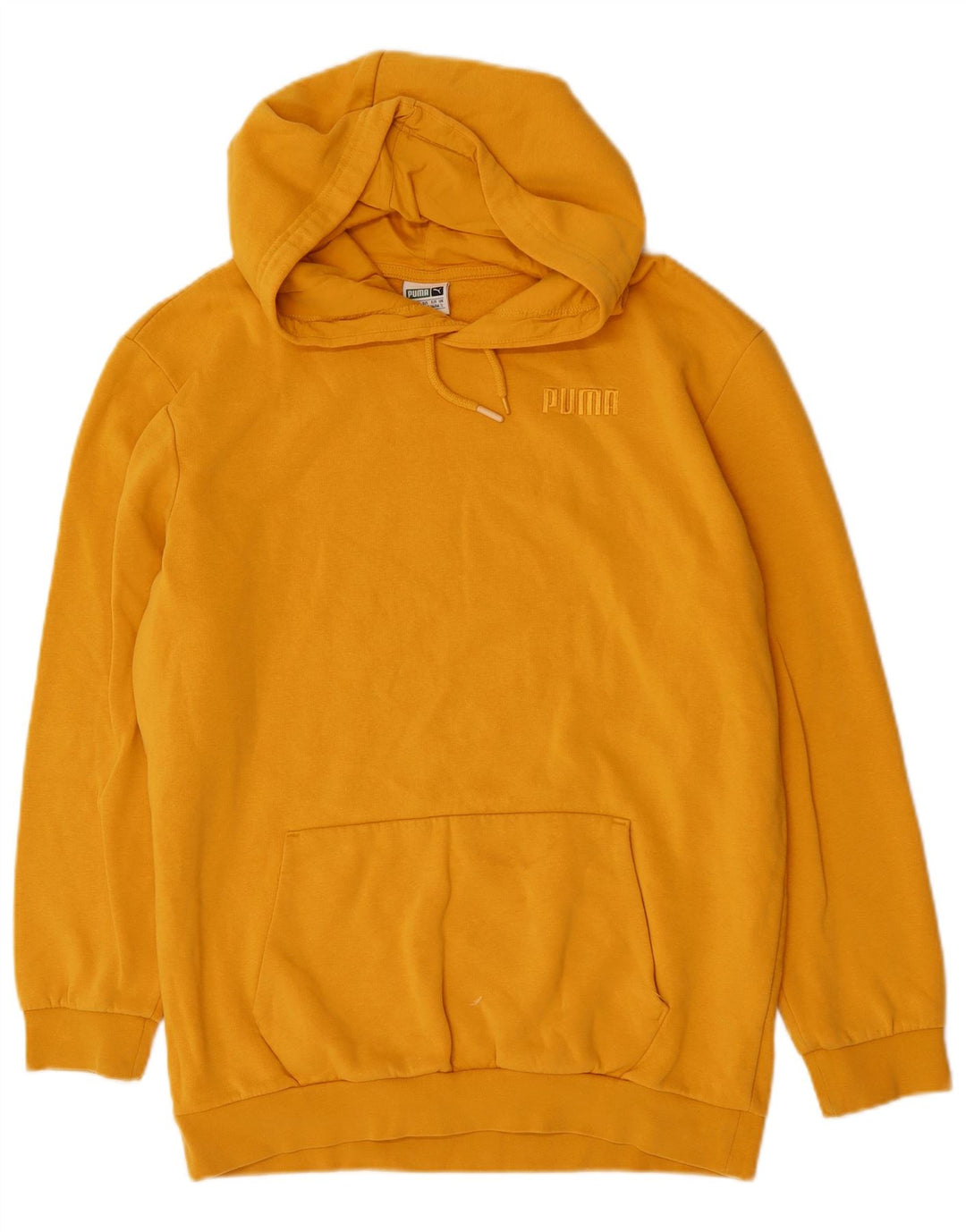 PUMA Pull à capuche coupe ample pour homme, petit, jaune, coton