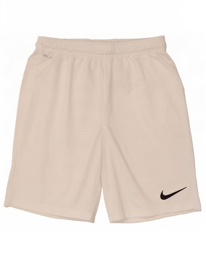 Nike Short de sport Dri Fit pour homme en polyester blanc moyen