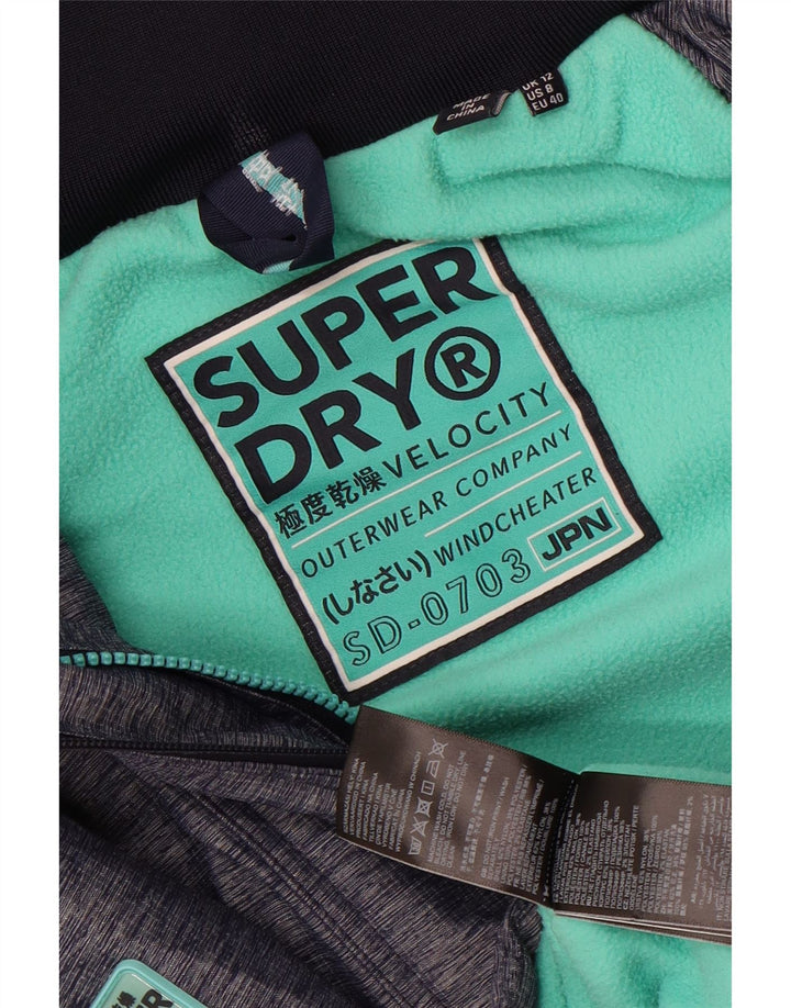 Superdry Veste coupe-vent Windcheater pour femme UK 12 Bleu marine moyen