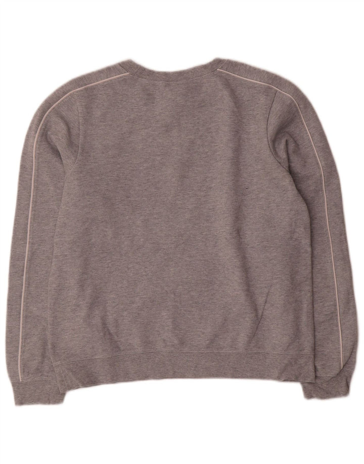 Nike Sweat-shirt surdimensionné pour femme UK 10 Petit coton moucheté gris